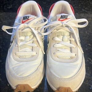 Nike Women's White and Orange Sneakers